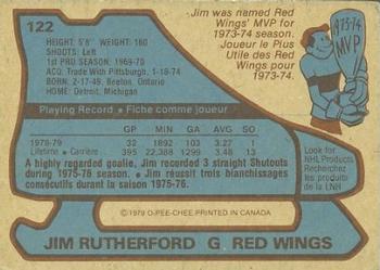 1979-80 O-Pee-Chee #122 Jim Rutherford Back