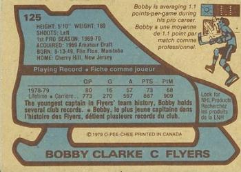 1979-80 O-Pee-Chee #125 Bobby Clarke Back
