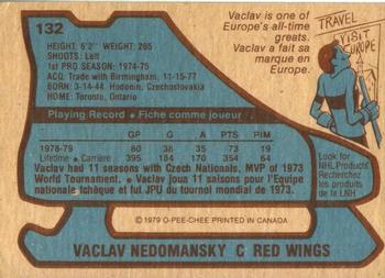 1979-80 O-Pee-Chee #132 Vaclav Nedomansky Back