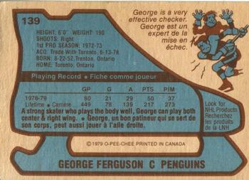 1979-80 O-Pee-Chee #139 George Ferguson Back