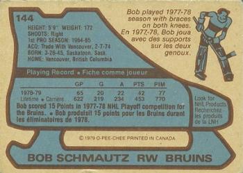 1979-80 O-Pee-Chee #144 Bobby Schmautz Back