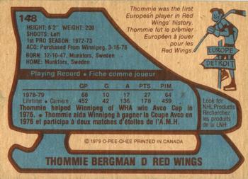 1979-80 O-Pee-Chee #148 Thommie Bergman Back