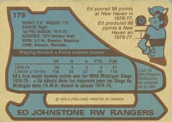 1979-80 O-Pee-Chee #179 Ed Johnstone Back