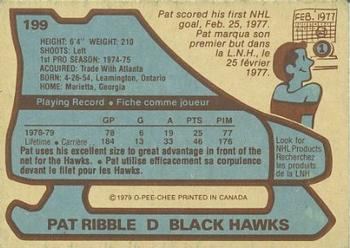 1979-80 O-Pee-Chee #199 Pat Ribble Back