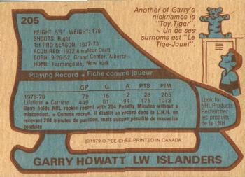 1979-80 O-Pee-Chee #205 Garry Howatt Back