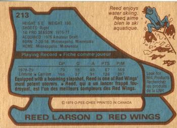 1979-80 O-Pee-Chee #213 Reed Larson Back