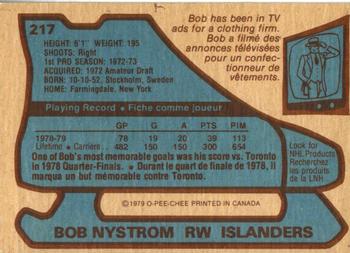 1979-80 O-Pee-Chee #217 Bob Nystrom Back