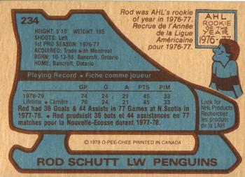 1979-80 O-Pee-Chee #234 Rod Schutt Back
