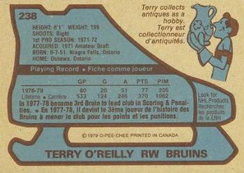 1979-80 O-Pee-Chee #238 Terry O'Reilly Back