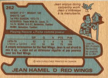 1979-80 O-Pee-Chee #262 Jean Hamel Back