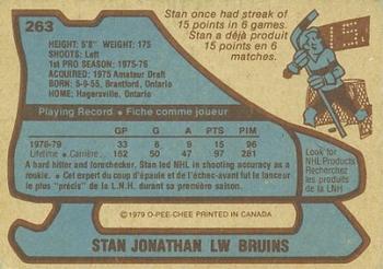 1979-80 O-Pee-Chee #263 Stan Jonathan Back