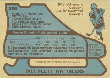 1979-80 O-Pee-Chee #266 Bill Flett Back