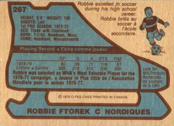 1979-80 O-Pee-Chee #267 Robbie Ftorek Back