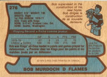 1979-80 O-Pee-Chee #276 Bob Murdoch Back