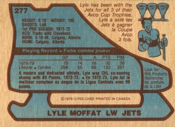 1979-80 O-Pee-Chee #277 Lyle Moffat Back