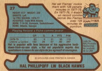1979-80 O-Pee-Chee #27 Hal Phillipoff Back