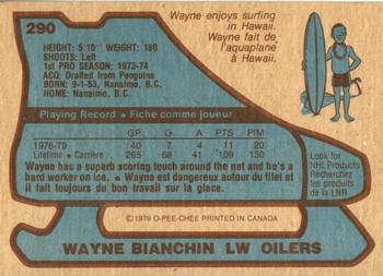 1979-80 O-Pee-Chee #290 Wayne Bianchin Back