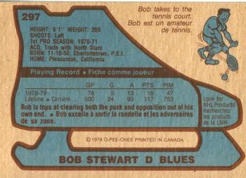 1979-80 O-Pee-Chee #297 Bob Stewart Back