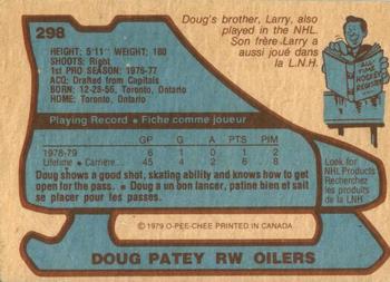 1979-80 O-Pee-Chee #298 Doug Patey Back