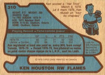 1979-80 O-Pee-Chee #310 Ken Houston Back