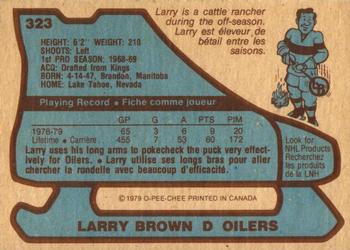 1979-80 O-Pee-Chee #323 Larry Brown Back