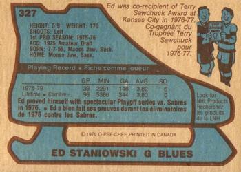 1979-80 O-Pee-Chee #327 Ed Staniowski Back