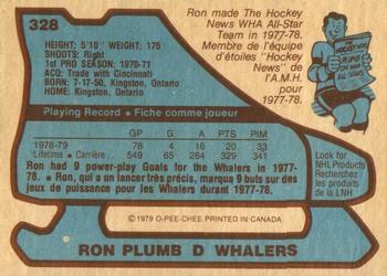 1979-80 O-Pee-Chee #328 Ron Plumb Back