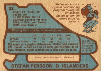 1979-80 O-Pee-Chee #32 Stefan Persson Back