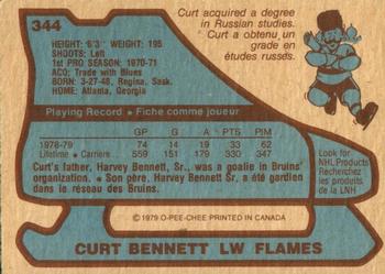 1979-80 O-Pee-Chee #344 Curt Bennett Back