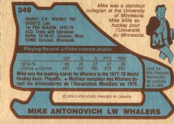 1979-80 O-Pee-Chee #349 Mike Antonovich Back