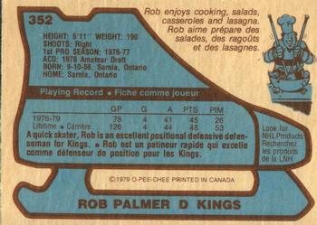 1979-80 O-Pee-Chee #352 Rob Palmer Back