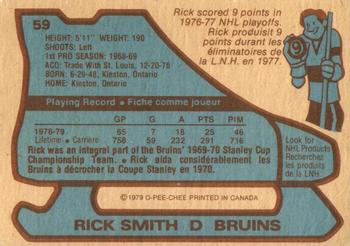 1979-80 O-Pee-Chee #59 Rick Smith Back