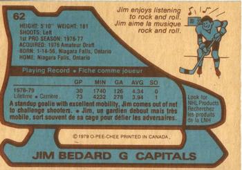 1979-80 O-Pee-Chee #62 Jim Bedard Back
