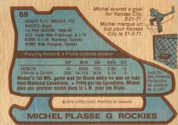 1979-80 O-Pee-Chee #69 Michel Plasse Back