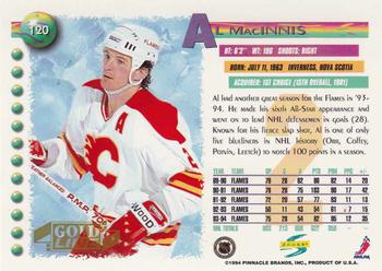 1994-95 Score - Gold Line #120 Al MacInnis Back