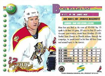 1994-95 Score - Gold Line #28 Bob Kudelski Back