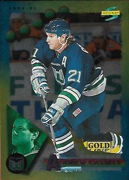 1994-95 Score - Gold Line #34 Andrew Cassels Front