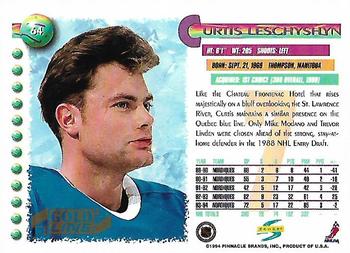 1994-95 Score - Gold Line #64 Curtis Leschyshyn Back