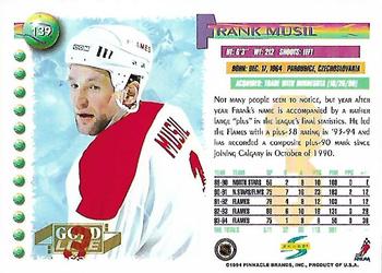 1994-95 Score - Gold Line #139 Frank Musil Back