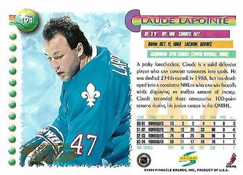 1994-95 Score - Gold Line #194 Claude Lapointe Back