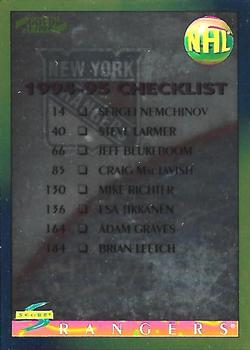 1994-95 Score - Gold Line #270 Checklist Front