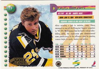 1994-95 Score - Gold Line #15 Doug Brown Back