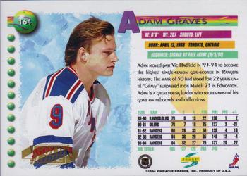 1994-95 Score - Gold Line #164 Adam Graves Back