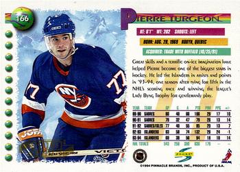 1994-95 Score - Gold Line #166 Pierre Turgeon Back