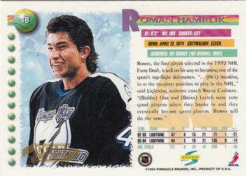 1994-95 Score - Gold Line #48 Roman Hamrlik Back