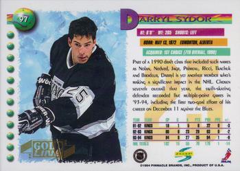 1994-95 Score - Gold Line #97 Darryl Sydor Back