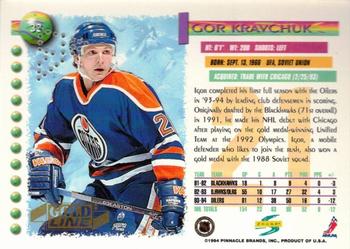 1994-95 Score - Gold Line Punched #33 Igor Kravchuk Back