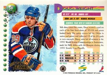 1994-95 Score - Gold Line Punched #58 Doug Weight Back