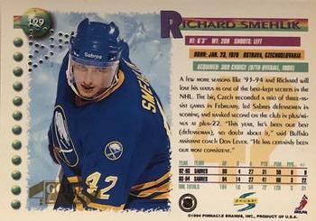 1994-95 Score - Gold Line Punched #129 Richard Smehlik Back