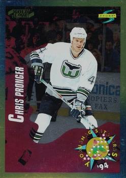 1994-95 Score - Gold Line Punched #252 Chris Pronger Front
